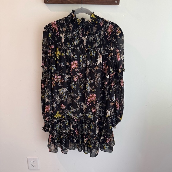 Cinq à Sept Black Floral Mini Dress - Picture 9 of 13